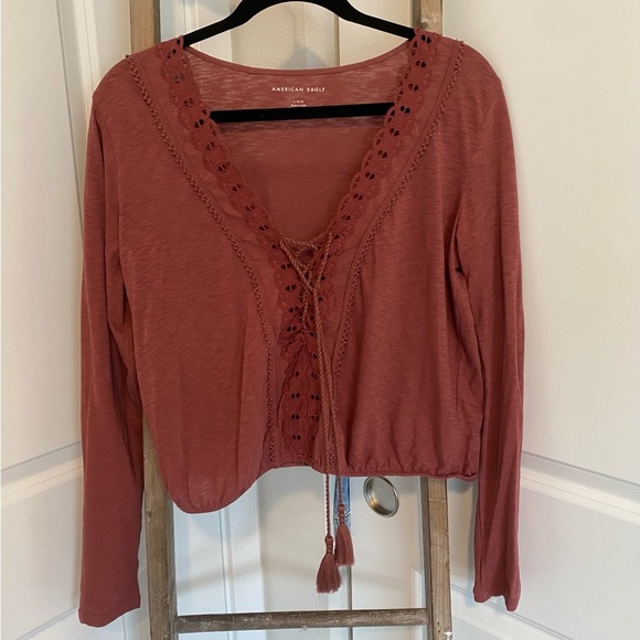 NWOT - American Eagle Long Sleeve Shirt - Size Large - Picture 2 of 7